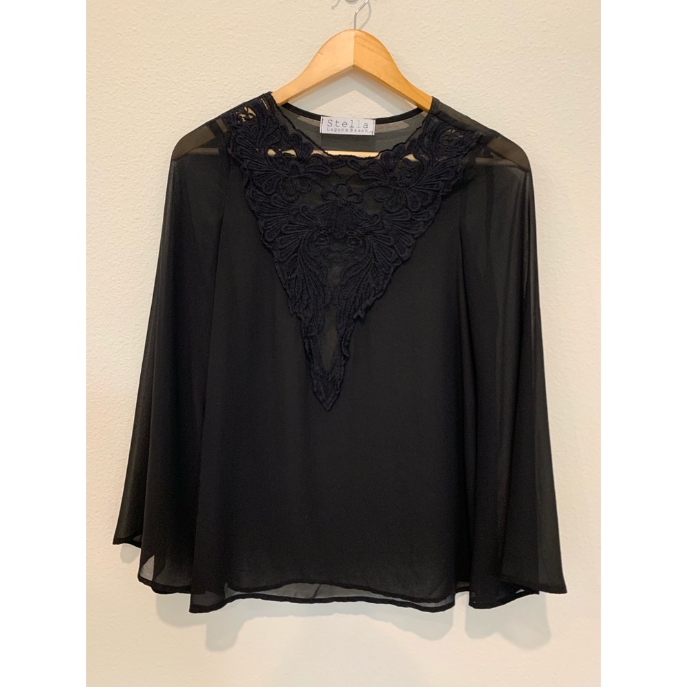 Black Embroidered Blouse